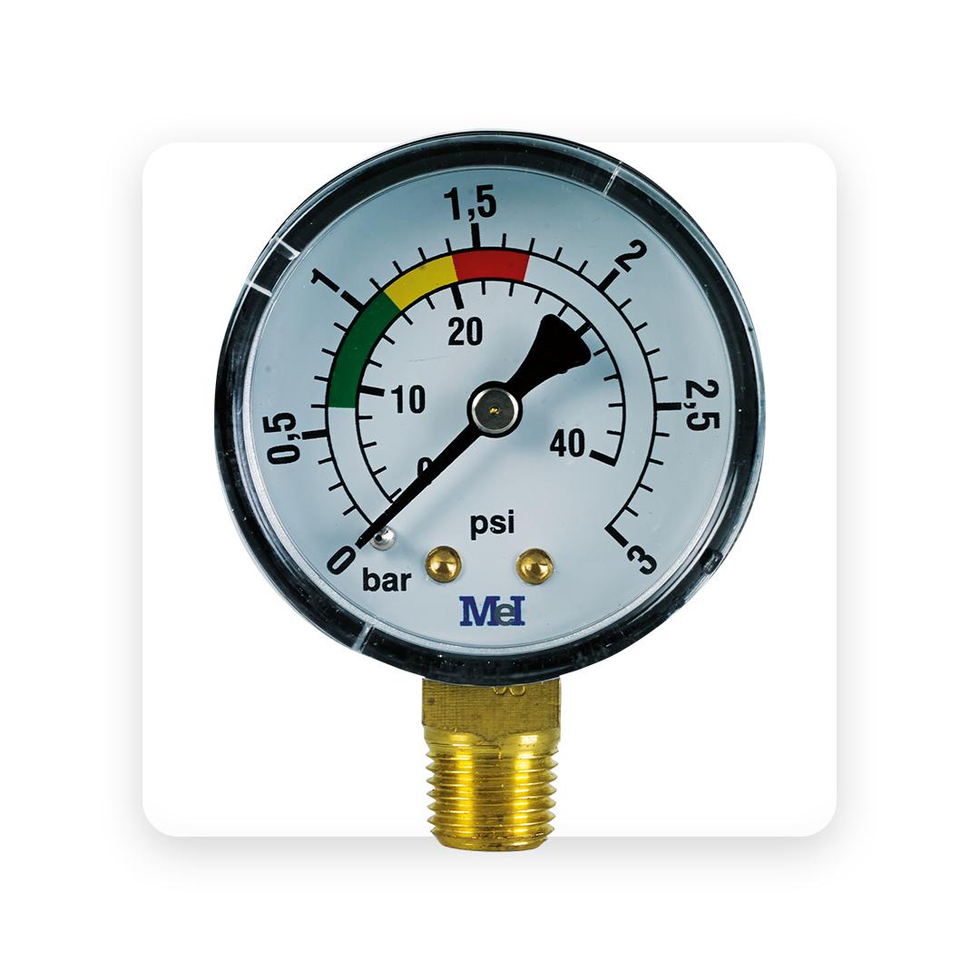 Manometer onderaansluiting