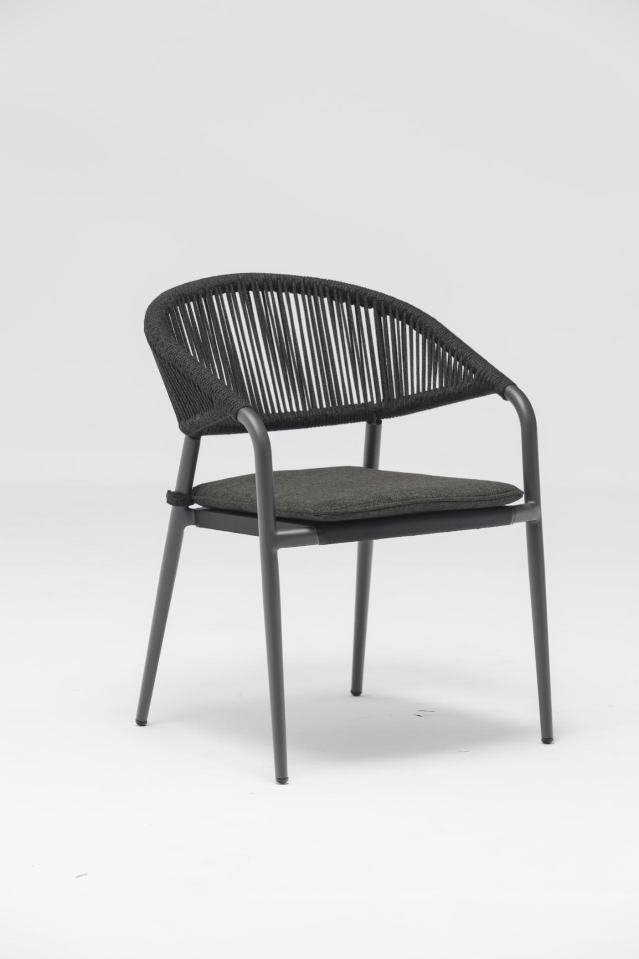 STAY NATURAL Rope Chair black rope (incl kussen)